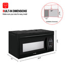 30 In. Over-the-Range Microwave Oven W/ 1.6 Cu. Ft. Capacity, 1000 Watts, 300 CFM - Black