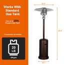 87''Outdoor Patio Heater-Warm Area Up to 132 sq. ft - Bronze