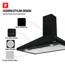 36" Wall Mount Range Hood  -Push Button Control-Black