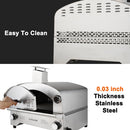Outdoor Pizza Oven-Maximum Temperature 872°F-Stainless Steel