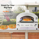 Outdoor Pizza Oven-Maximum Temperature 872°F-Stainless Steel