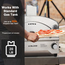 Outdoor Pizza Oven-Maximum Temperature 872°F-Stainless Steel