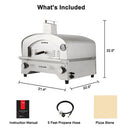 Outdoor Pizza Oven-Maximum Temperature 872°F-Stainless Steel