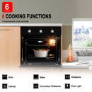 Gasland Chef 24'' Built-In Natural Single Wall Gas Oven - Black - Function
