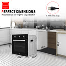 Gasland Chef 24'' Built-In Natural Single Wall Gas Oven - Black - Size