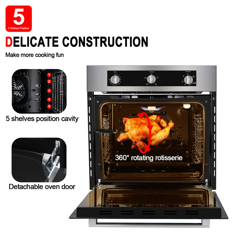 Gasland Chef 24'' Built-In Natural Single Wall Gas Oven