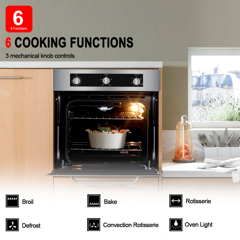 Gasland Chef 24'' Built-In Natural Single Wall Gas Oven - Function