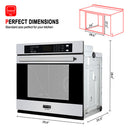 30''Built-in Electric Wall Oven-10 Functions-Stainless Steel