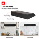 30'' Ducted Vent Hood-Push Button Control-Black