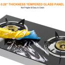 Camplux Propane Gas Cooktop Tempered Glass Double Burners Stove