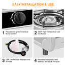 Camplux Propane Stove w/ 2 Burners - 19,800 BTU