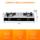 Camplux Propane Stove w/ 2 Burners - 19,800 BTU