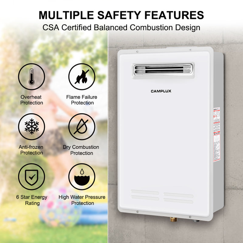 Camplux Residential Tankless Water Heater - Nature Gas 5.28 GPM