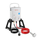 Camplux White 1.32 GPM Outdoor Tankless Gas Water Heaters w/ Freestanding Stand and Carry Bag