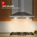 30" Wall Mount Range Hood  -Push Button Control-White