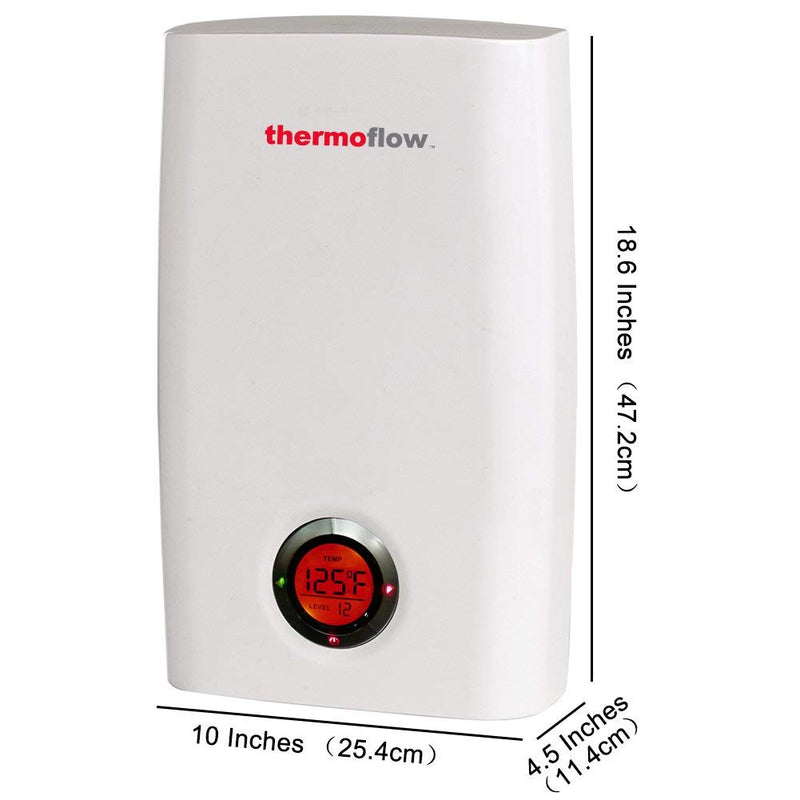 Thermoflow 18KW at 240V Tankless Water Heater Electric, On Demand Instant Hot Water Heater with Self-Modulating Temperature Technology, CSA Certified Wall Mounted