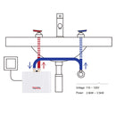 Thermolfow 110V~120V 3.5kW Mini Tankless Electric Water Heater, Point of Use On Demand Instant Hot Water Heater Only for Sink Washing, Wall Mounted, CSA Certified Hard Wired No Indicator Light