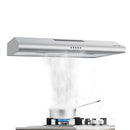 30'' Slim Ducted Kitchen Vent Hood with LED Ligh-Button Control-Stainless Steel