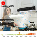 30'' Ducted Vent Hood-Push Button Control-Black