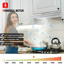 30'' Slim Ducted Kitchen Vent Hood with LED Ligh-Button Control-Stainless Steel