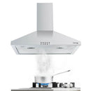 30" Wall Mount Range Hood  -Push Button Control-White