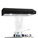 30'' Ducted Vent Hood-Push Button Control-Black